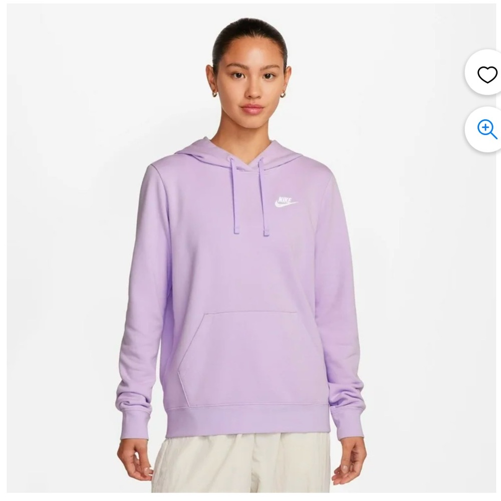 Nike Lavender Hoodie club fleece hoodie sportswear color: violet